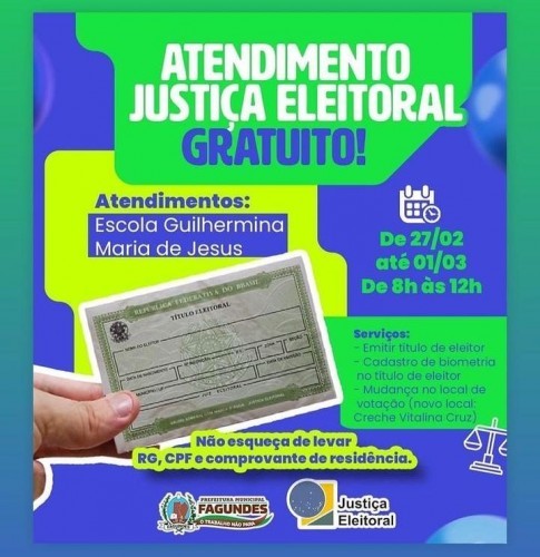 Atendimento Gratuito da Justiça Eleitoral!